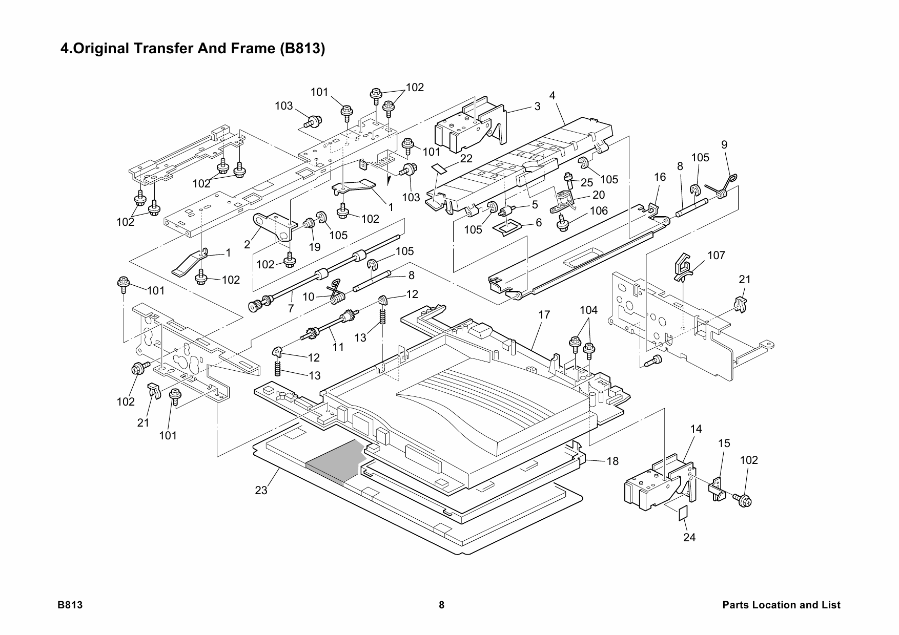 RICOH Options B813 DOCUMENT-FEEDER-DF2000 Parts Catalog PDF download-5